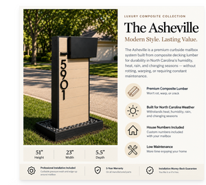 The Asheville features and dimensions